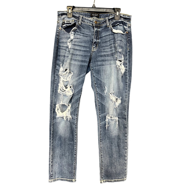 Judy Blue Straight Leg Distressed Boyfriend Jeans Size 11