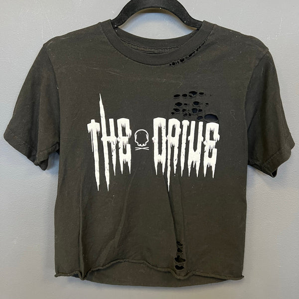The Drive Clothing "Doin Me For Me" Distressed Crop Top Small