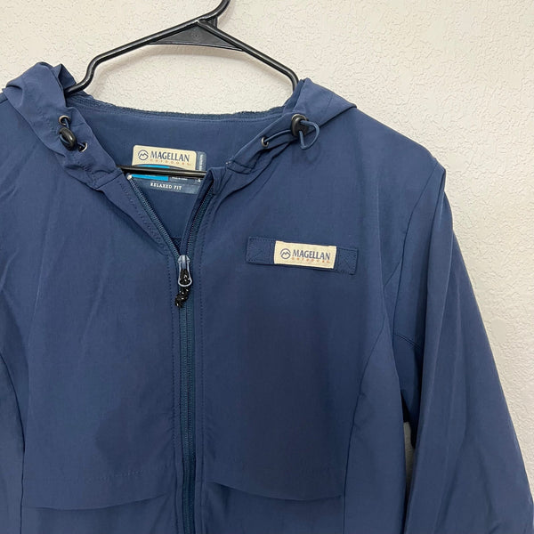 Magellan Women's Navy Blue Fish Gear Full Zip Jacket Medium