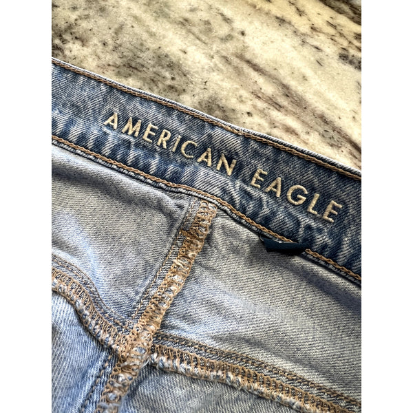 American Eagle Super High Rise Baggy Wide Leg Jeans Size 14 Short