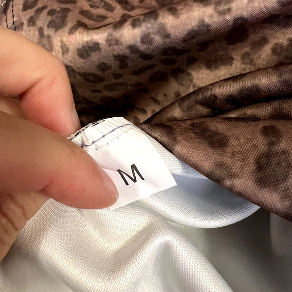 Women's Bronze Metallic Leopard Print Hoodie Size Medium