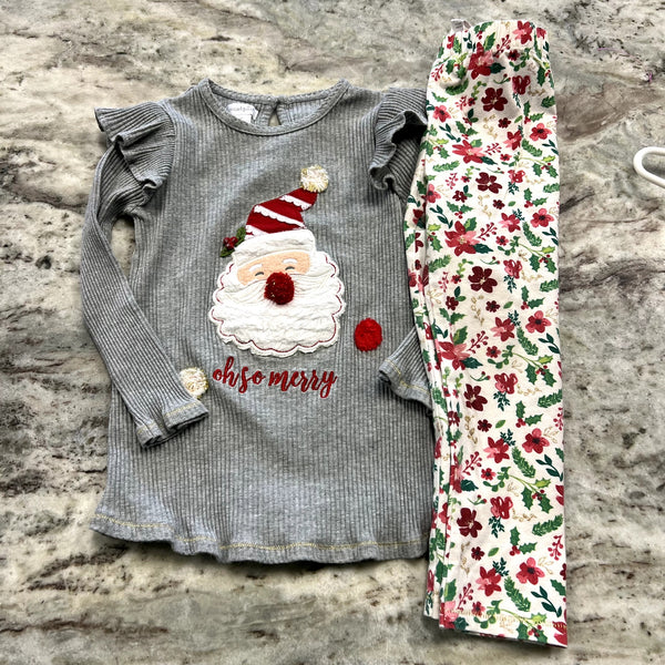 Mudpie Oh So Merry Knit Top + Leggings Set Size 3T