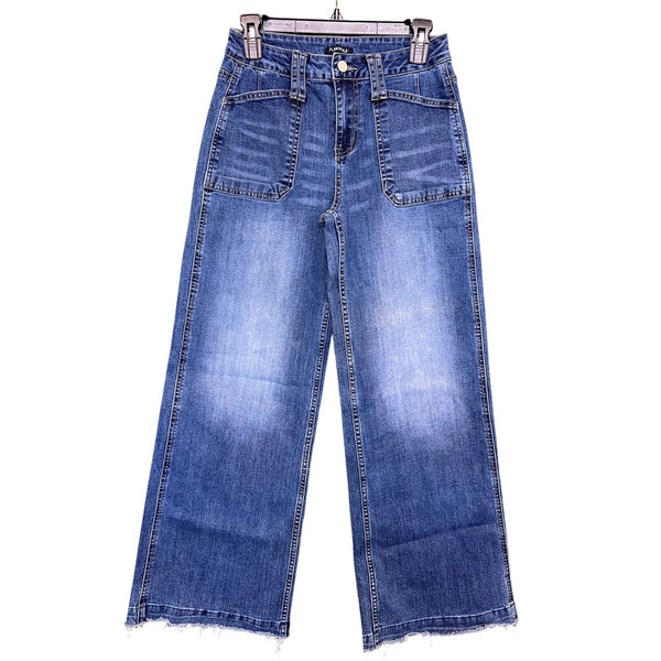 Flamingals Wide Leg Raw Hem Jeans Size XS