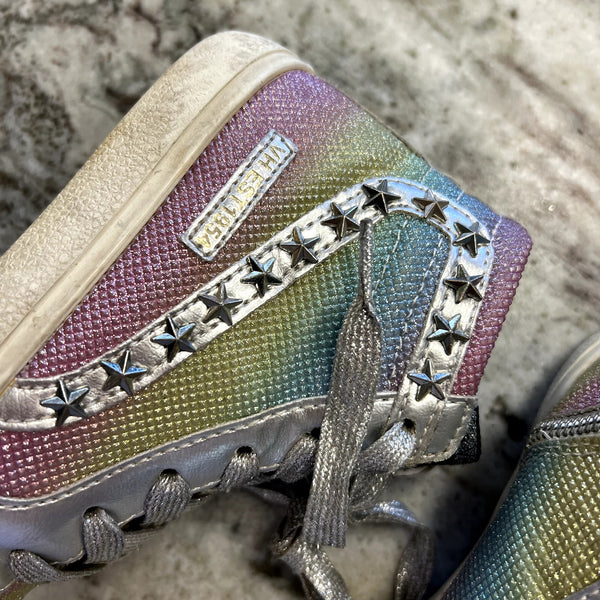 Vintage Havana Rainbow Studded High Top Sneakers Size Youth 12