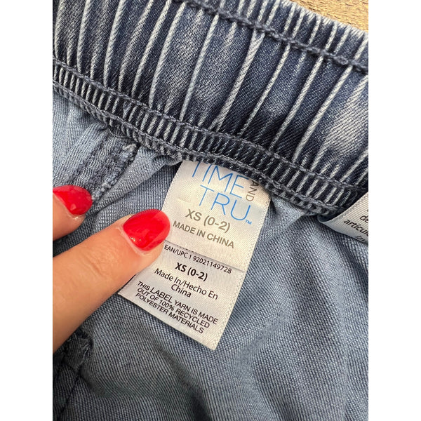 Time and Tru Lightweight Denim Joggers Size XS