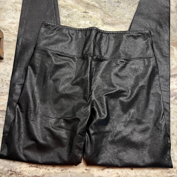 Lulu's Black Leather Skinny Dress Pants Large