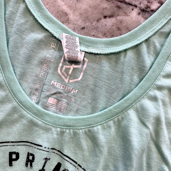Born Primitive Mint Boxy Cropped Tank Medium