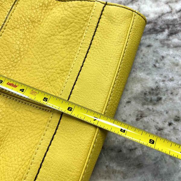 The Sak Yellow Leather Demi Crossbody Clutch