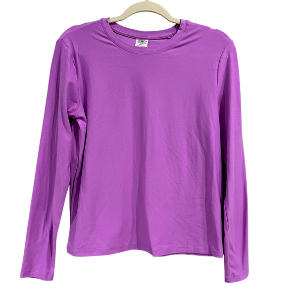 Athletic Works Purple Long Sleeve Solid Top XS