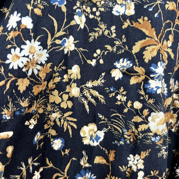 Perry Ellis Men's Navy Floral Button Down Top Plus Size 3XL