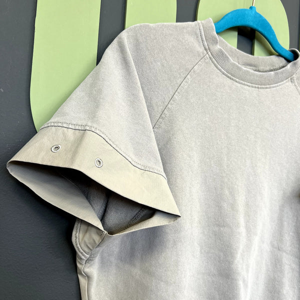 Mono B Boxy Fit Gray Cotton Athletic Top Size Medium