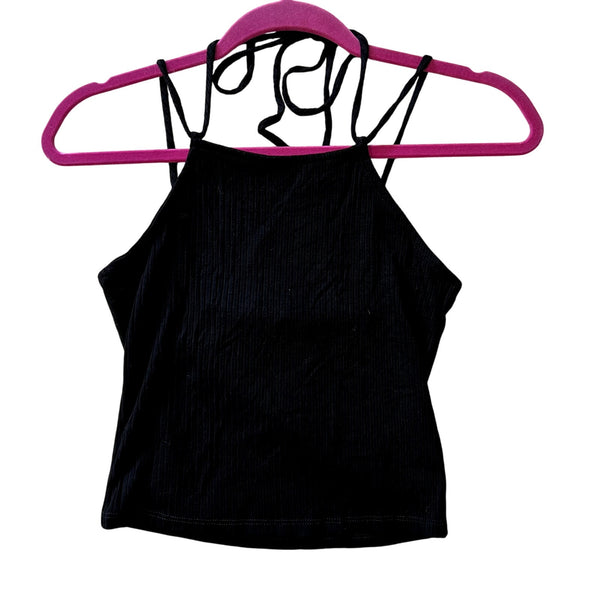 NWT Comune Hammond Black Ribbed Strappy Tank Top Medium