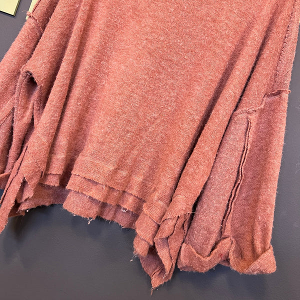 KyeMi Boutique Rust Peach Oversized Bell Sleeve Sweater Large