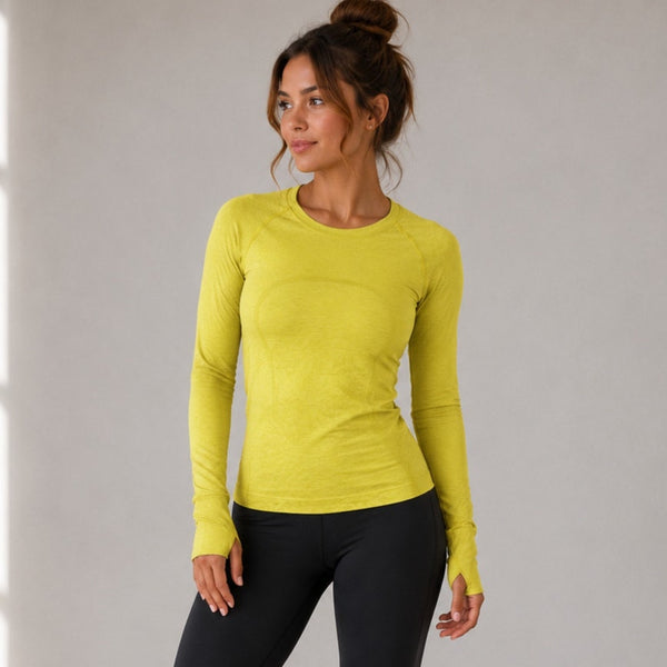 Lululemon Swiftly Tech Yellow Long Sleeve Athletic Top Size 2