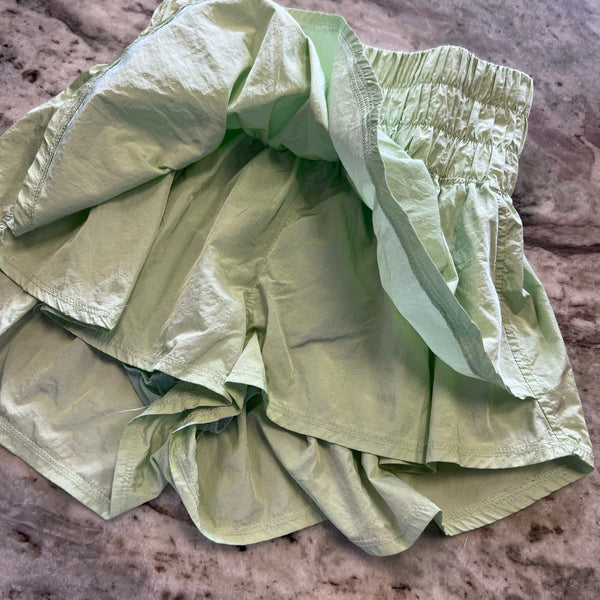 The Refinery Boutique Green Paper Bag Skort Medium