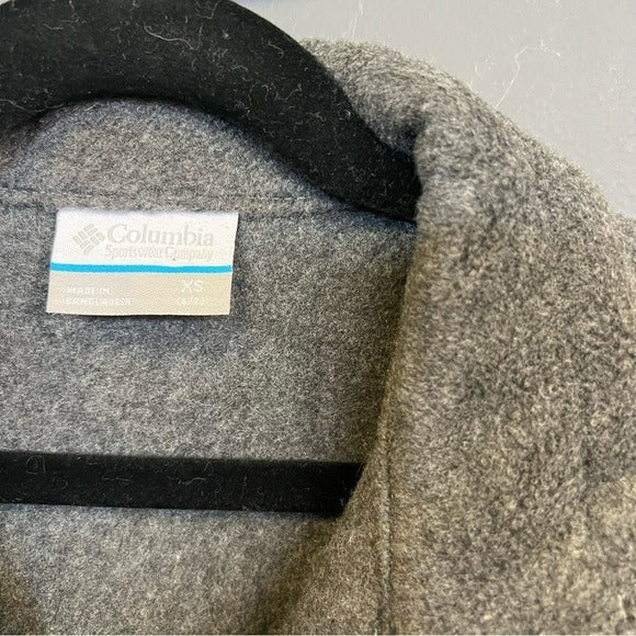 Columbia Boys Fleece Full Zip Vest Charcoal Gray Size XS 6/7