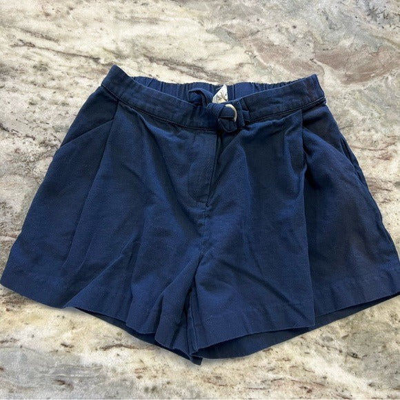 PPLA Girls Navy Linen Shorts Size M 10/12