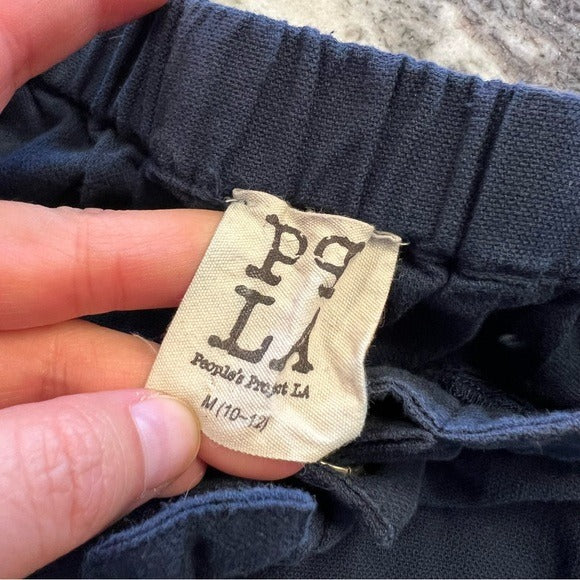 PPLA Girls Navy Linen Shorts Size M 10/12