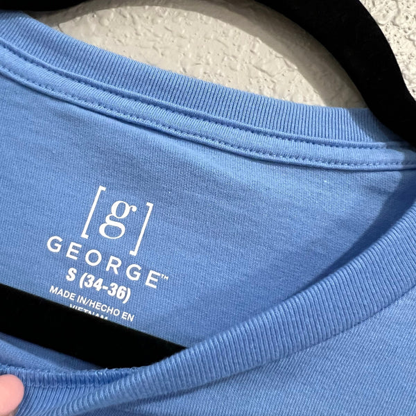 Women's George Solid Blue Basic Tee size S