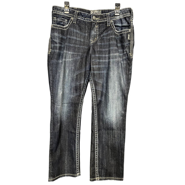 Silver Jeans Dark Wash Natsuki Capri Jeans Size 12