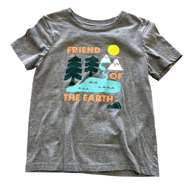 Cat & Jack Friend of the Earth Short Sleeve Unisex Graphic Tee 5T