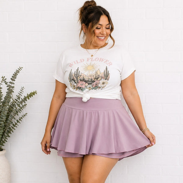 Women's Mauve Athletic Skort Size 3XL