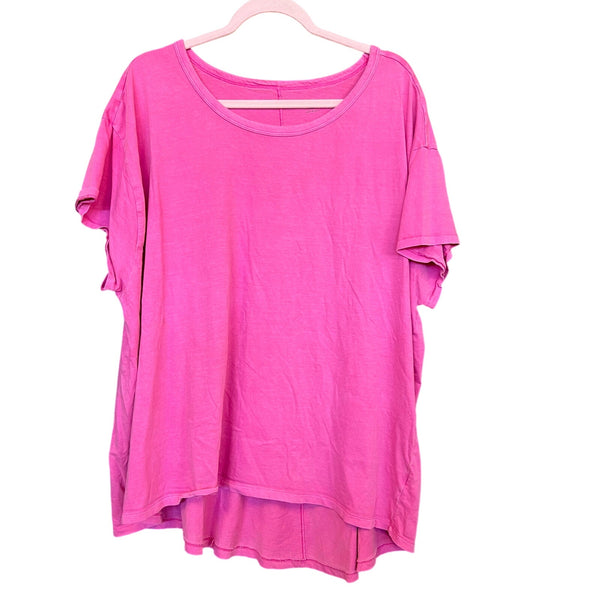 Lane Bryant Classic Pink Washed Solid Tee Plus Size 22/24