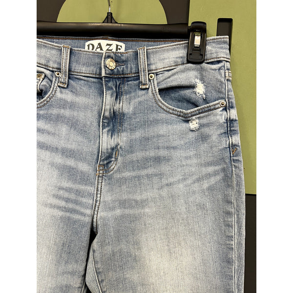 Daze Denim Cropped Light Wash Kick Flares Size 29