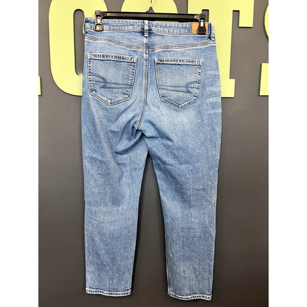American Eagle Distressed Strigid Mom Jeans Size 8 Short