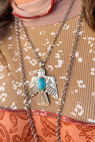 Silver Thunderbird Necklace