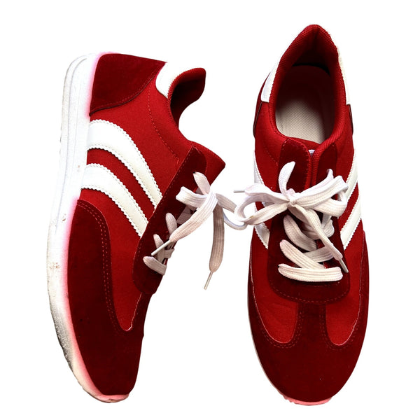 Women's Red Fashion Sneakers Size 10