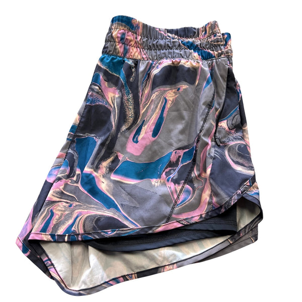 Avia Pink + Blue Watercolor Athletic Shorts Size XXL