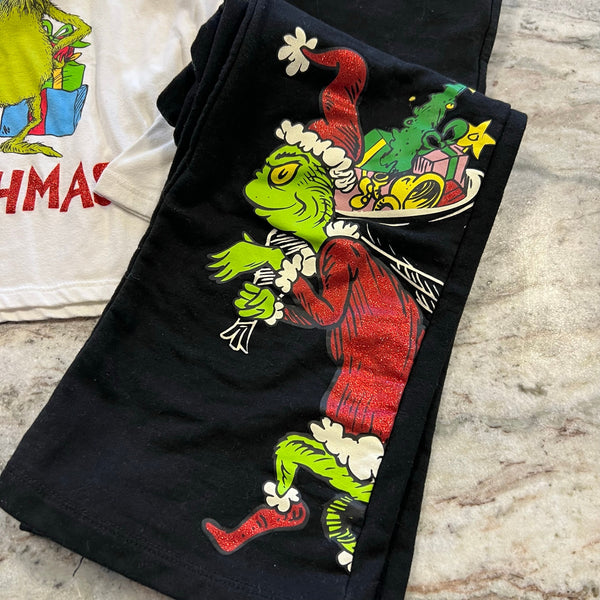 Merry Grinchmas Girls Two Piece Lounge Set Size Youth Large