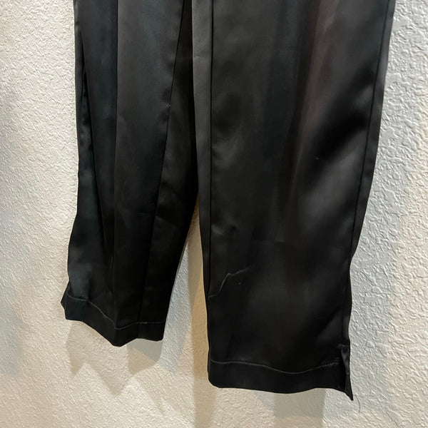 Rachel Zoe Black Satin Dress Pants Small
