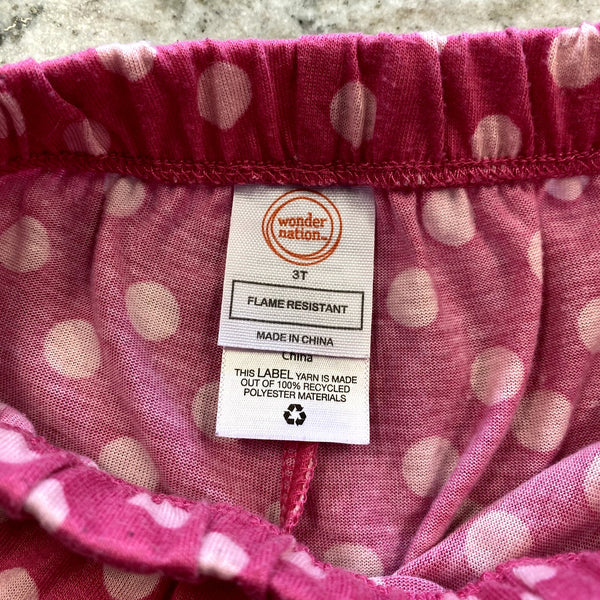 Wonder Nation Girls Pink Polka Dot Shorts Size 3T