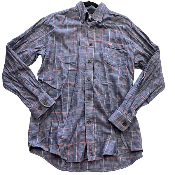 Southern Marsh Blue + Pink Button Down Cotton Top Men's Medium