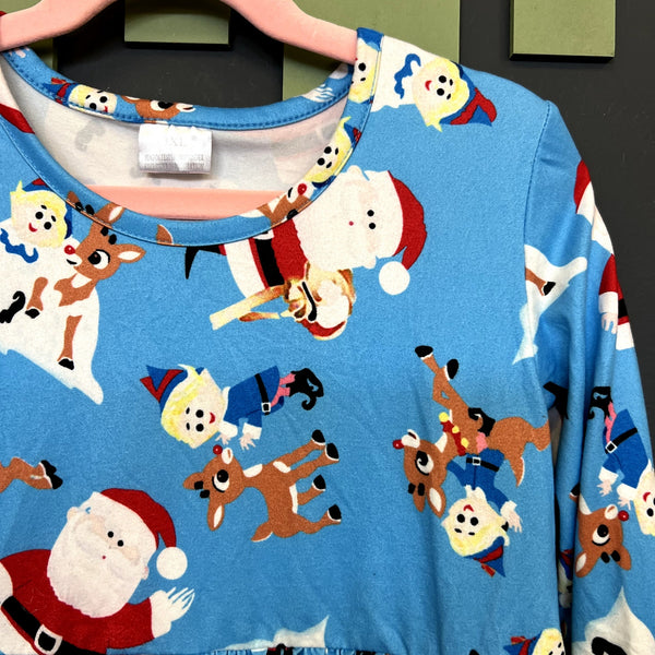 Girls Ruffle Christmas Dress Size 7/8