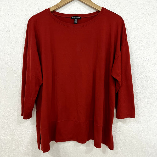 Eileen Fisher Red Blouse Size Medium