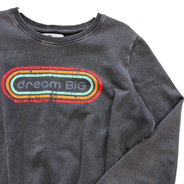 Zyia Active Dream Big Washed Charcoal Sweatshirt Size Large