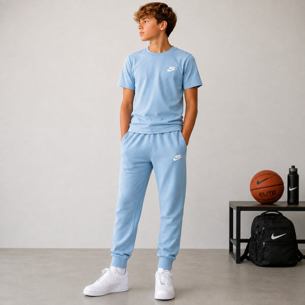 Nike Baby Blue Jogger + T-Shirt Two Piece Set Size Youth XL