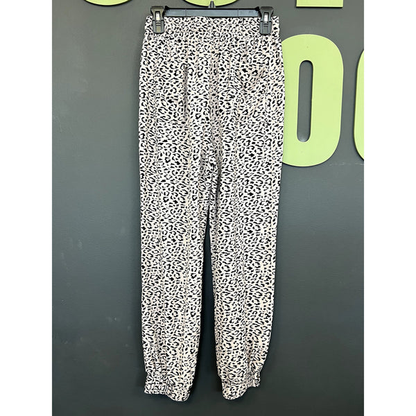 Women's Leopard Flowy Business Casual Joggers Size M
