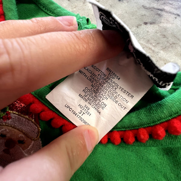 Rare Editions Girls Christmas Two Piece Santa Set Size 3T