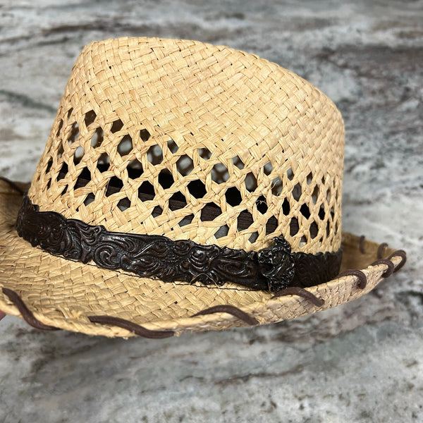 Charlie 1 Horse "Wild Horse" Straw Fedora Hat