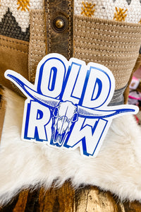 Old Row Western Sticker - Bull
