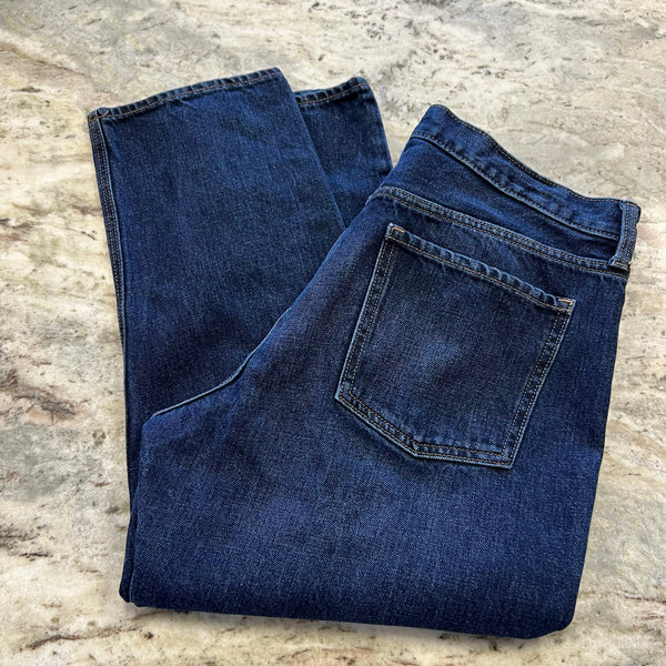 Old Navy High Rise Slouchy Straight Dark Wash Jeans Size 12