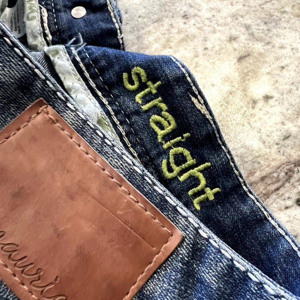Maurice's Straight Leg Dark Wash Denim Women's 14 Short