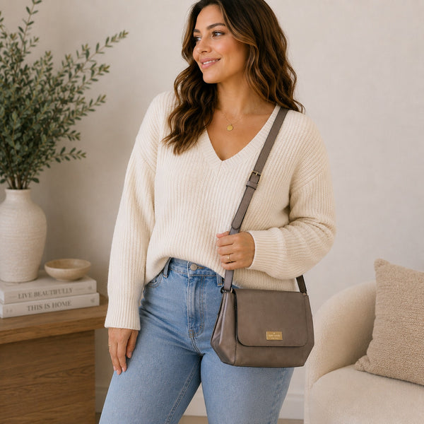 Women's Metallic Crossbody Bag