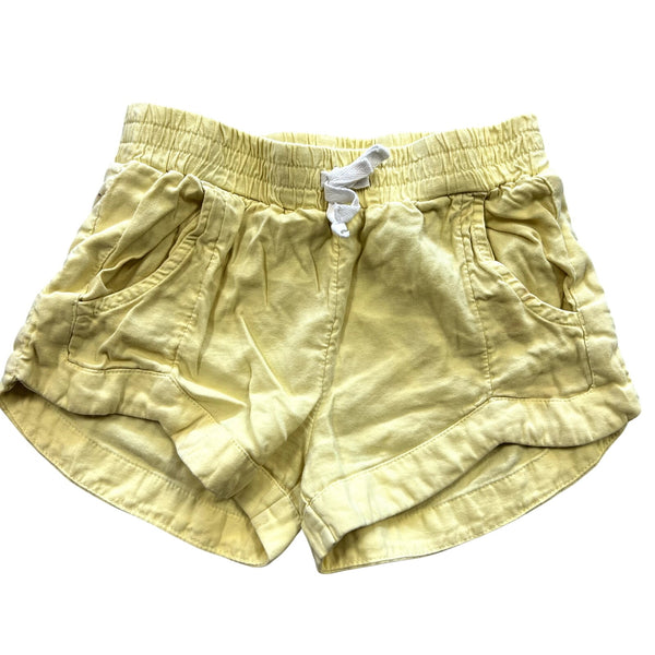 Billabong Girls Pale Yellow Cotton Shorts Size Youth Small