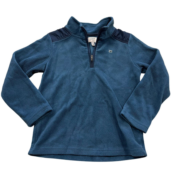 Crown & Ivy Kids Navy Fleece Quarter Zip Pullover Size 5