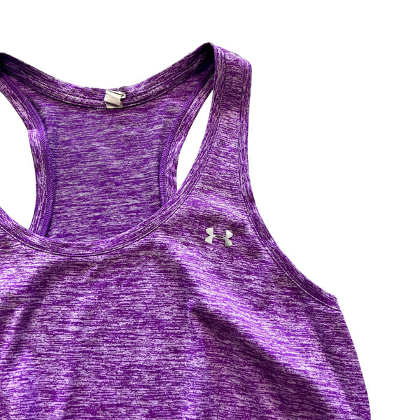 Under Armour Loose Fit Purple Racerback Athletic Tank Medium